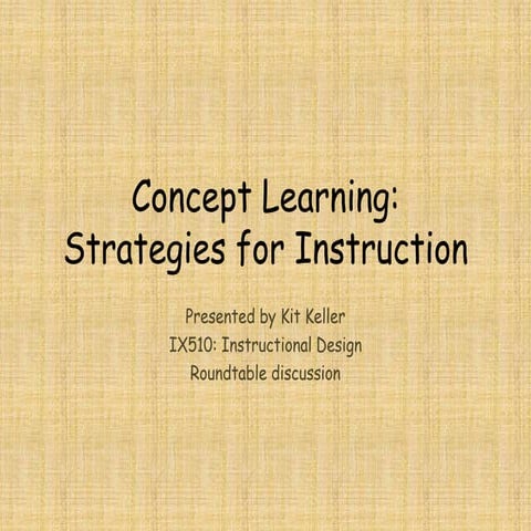 Concept learning presentation: overview | PPTX