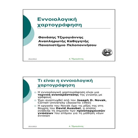 Εννοιολογική Χαρτογράφηση (Α. Τζιμογιάννης)