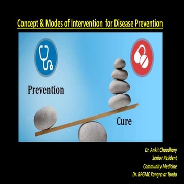 Concept and Modes of Intervention for Disease Prevention