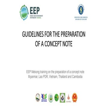 Guideline for the Preparation of a Concept Note