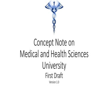 Concept note on Medical and Health Sciences University