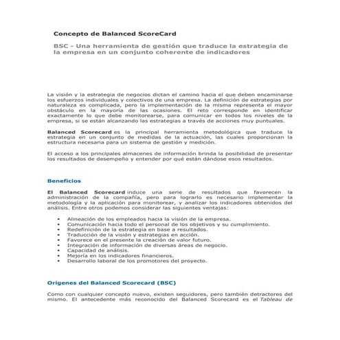 Sistema de Gestión Estratégica con Balanced Scorecard de Kaplan y ...