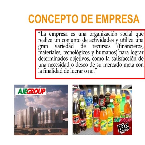 Concepto de empresa y pymes