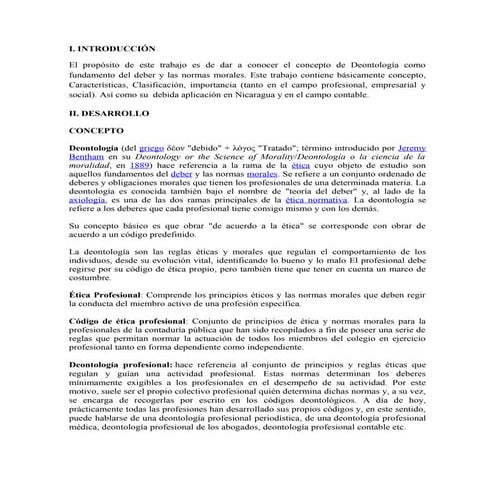 Concepto deontologia