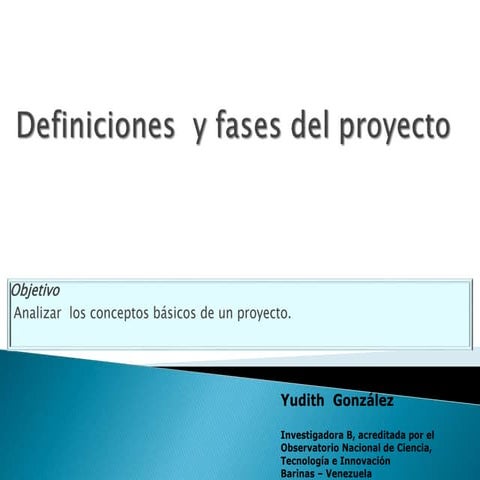 Concepto  y fases proyecto