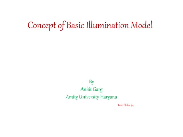 Concept of basic illumination model