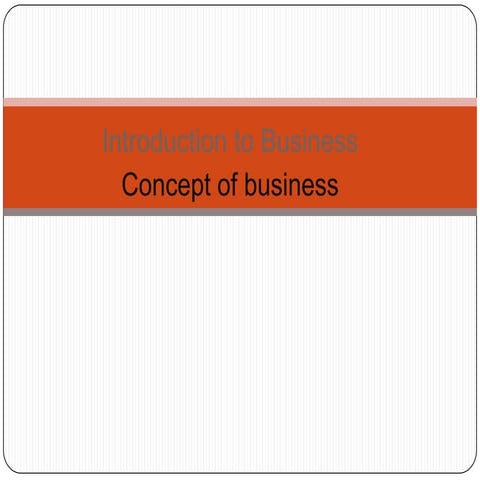 Concept of business[1]