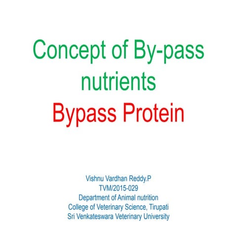 Concept of bypass protein