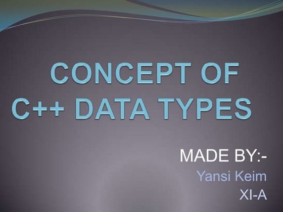 data types in C programming | PPT