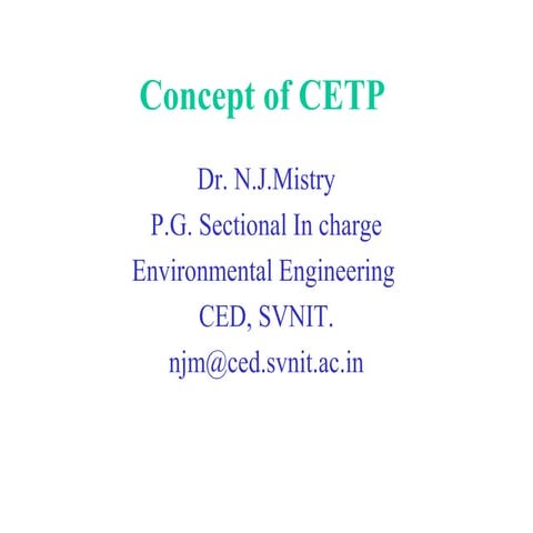 Concept of cetp