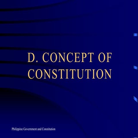 Concept of constitution