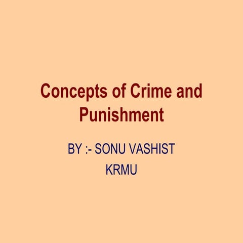 Concept of crime