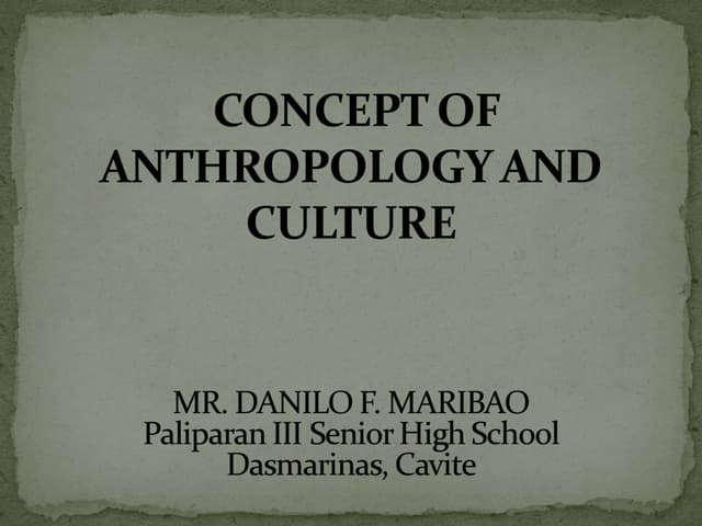 Research methods in anthropology | PPTX