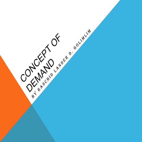 Concept of demand economics