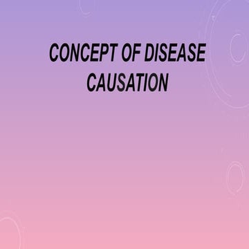 CONCEPT OF disease CAUSATION in healthpptx
