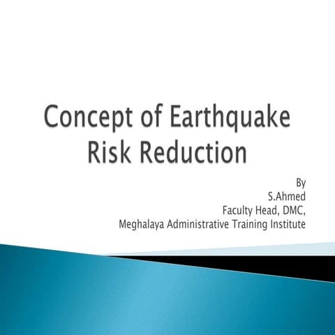 Concept of earthquake risk management