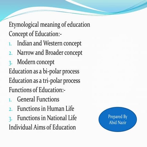 Concept of education ppt.