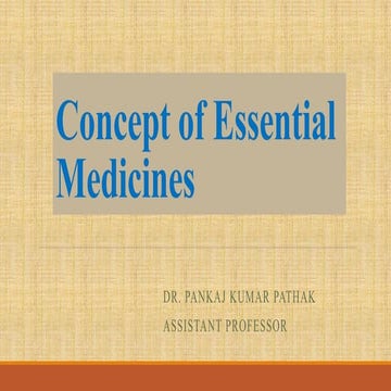 Concept of Essential Medicine.pptx