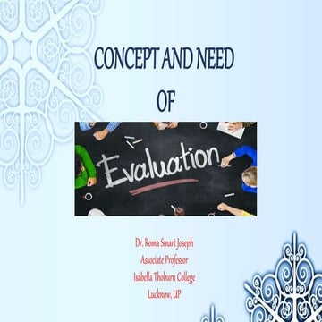 Concept of Evaluation