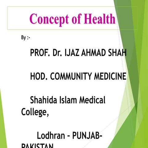 Concept of health