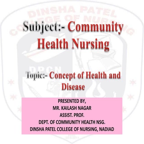 Concept of health and disease