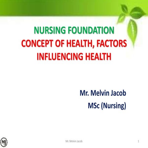 Concept of health, factors affect