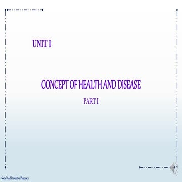 Concept of health I