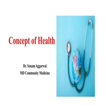 Concept of health and wellbeing  by Dr. Sonam Aggarwal 