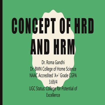 Concept of hrd and hrm