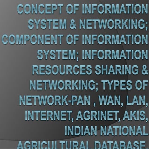 Concept of information system & networking..