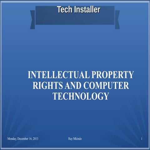 Concept of intellectual property (IPR)