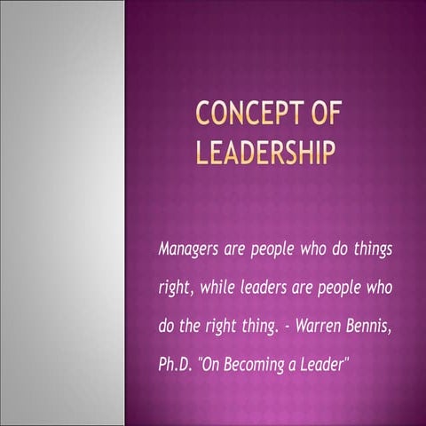 Concept of leadership