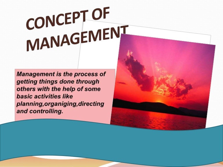 Concept of management