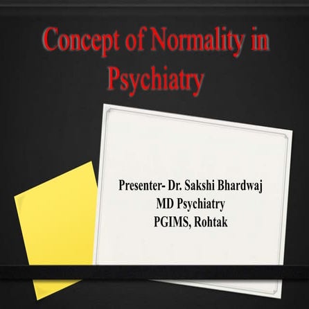 Concept of normality in psychiatry