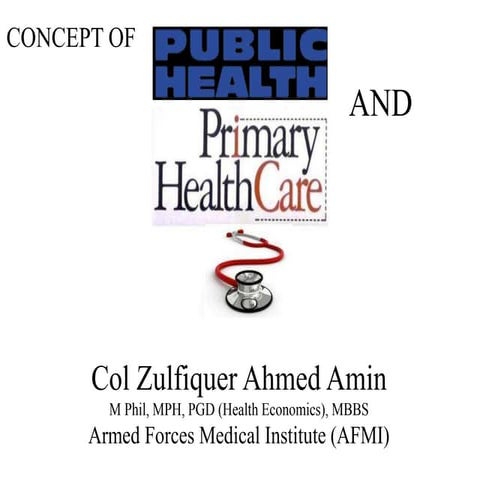 Concept of Public Health and Primary Health Care (PHC)