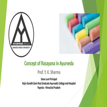 Concept of Rasayana in Ayurveda