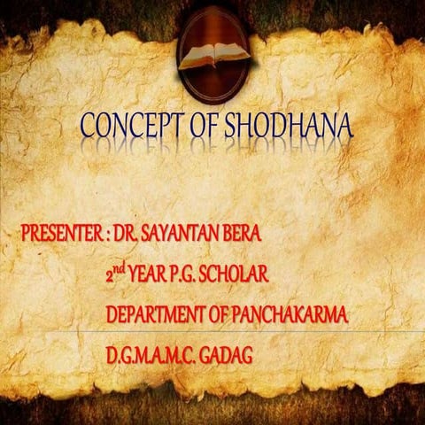 Concept of shodhana