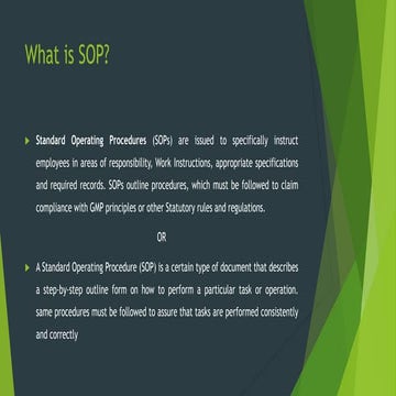 Concept of sop