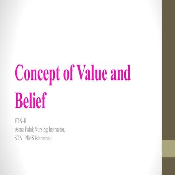 Concept of Value  and Belief FON-II.pptx