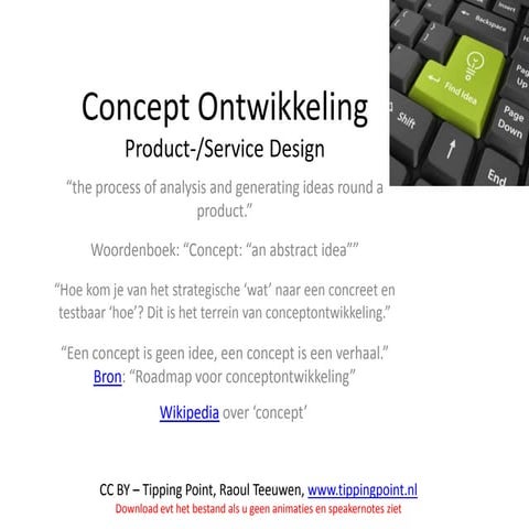 Concept-ontwikkeling - een introductie
