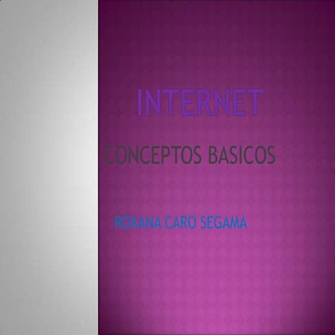 Conceptos BASICOS DEL INTERNET | PPTX