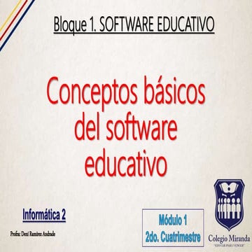 Conceptos básicos del software educativo. c1.i2.p1