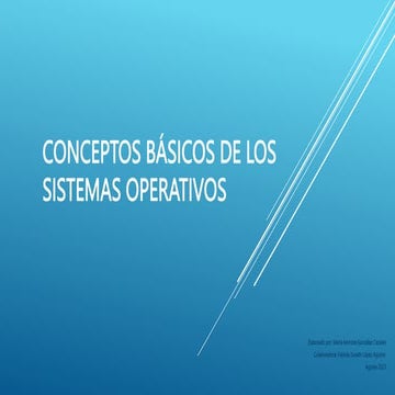 Conceptos básicos de los sistemas operativos