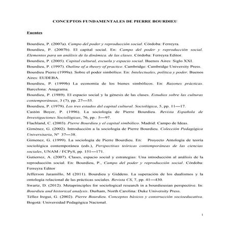 Conceptos fundamentales de Pierre Bourdieu