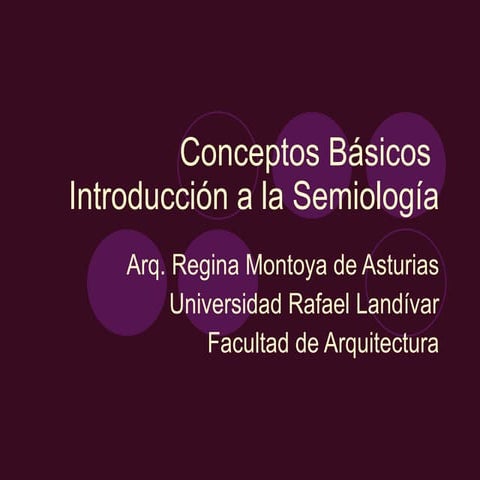 Conceptos básicos,semiología en Arquitectura