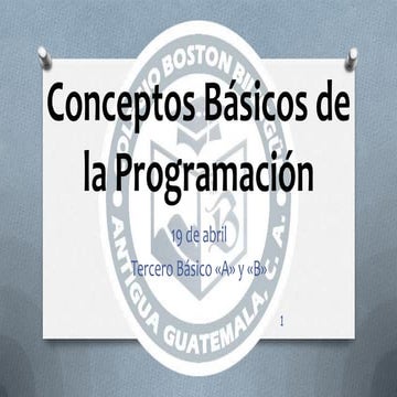 Conceptos básicos de la programación