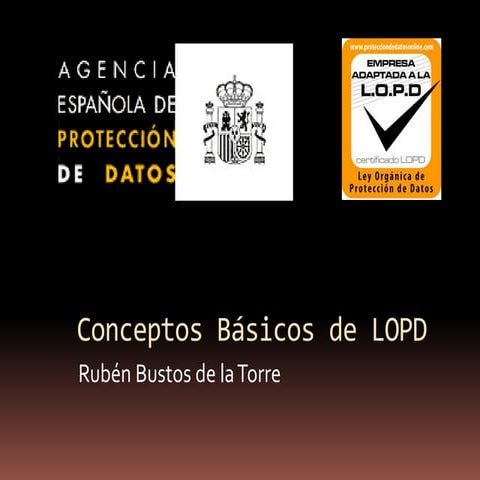 Conceptos básicos de LOPD