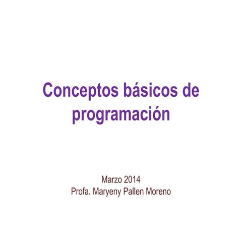 Introducción a la programación de computadores | PPT