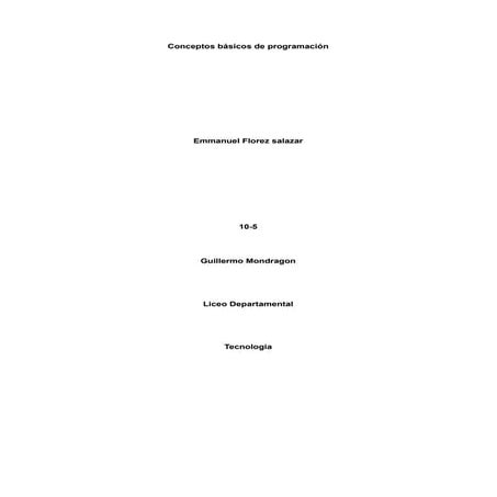 Conceptos básicos de programacion de tecnologia | PDF