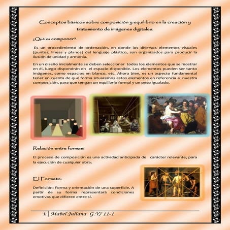 Conceptos básicos sobre composición y equilibrio en la creación y tratamiento...
